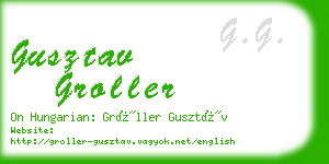 gusztav groller business card